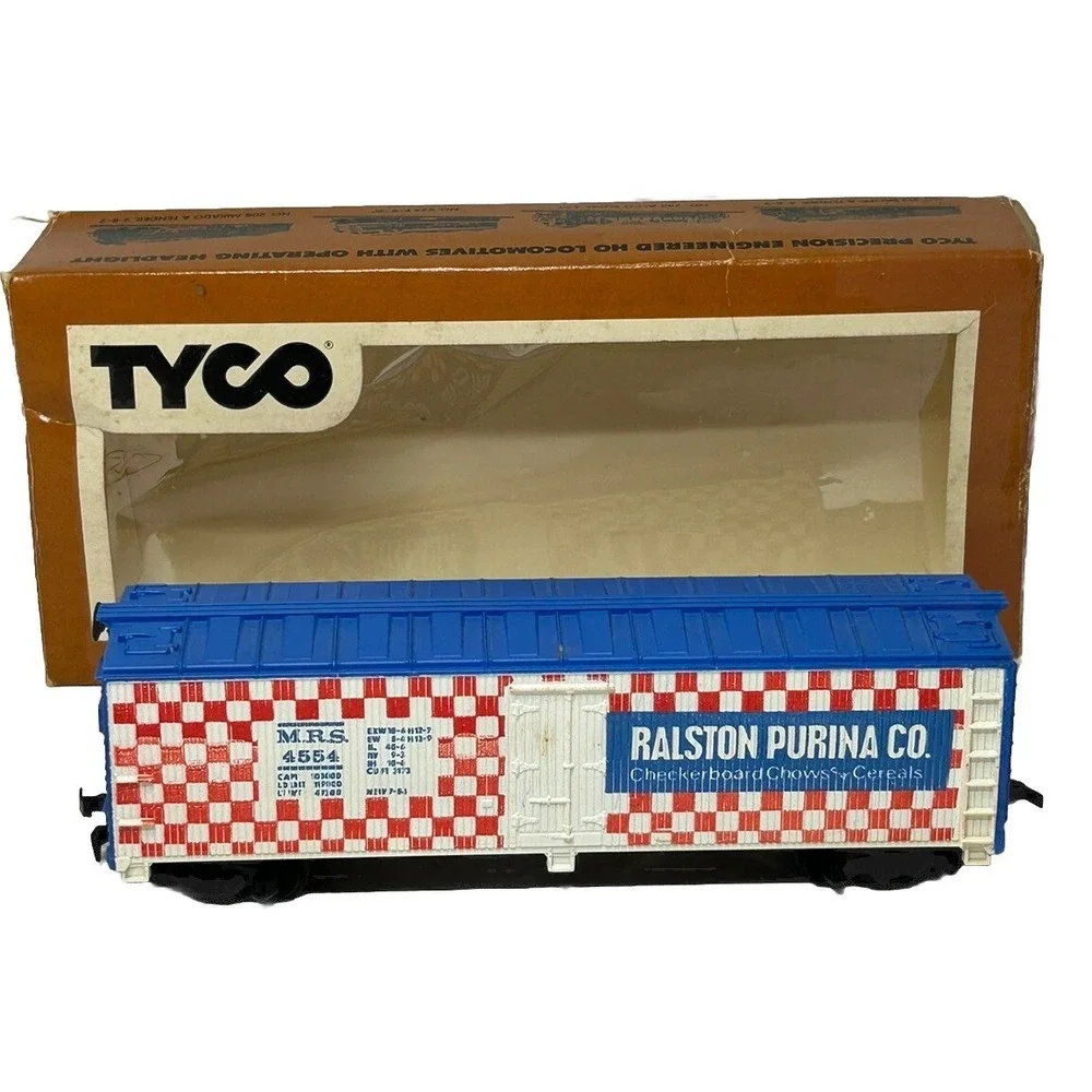 Tyco HO‎ Ralston Purina Dog Food 40' Billboard Reefer Box Car #355E With Box